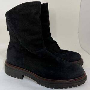 Paul Green Nobu Zip Up Boots Black Slouchy Platform Boots